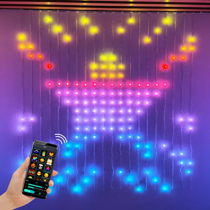 Smart LED RGB Bluetooth Curtain String Lights